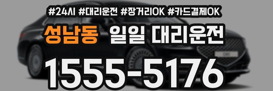 성남동 일일 대리운전