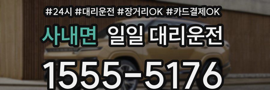 사내면 일일 대리운전
