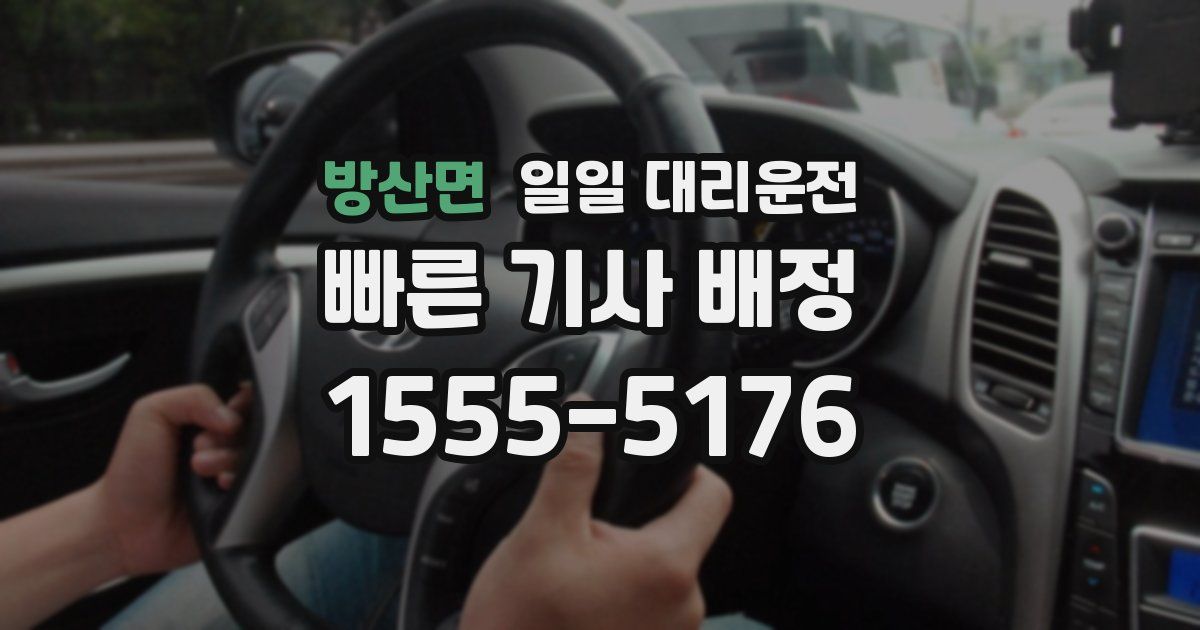 방산면 일일 대리운전