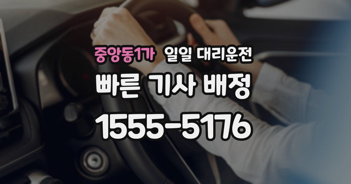 중앙동1가 일일 대리운전