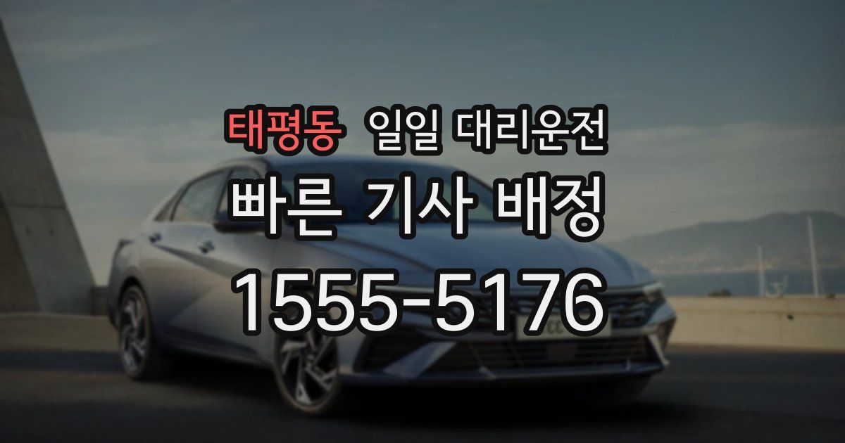 태평동 일일 대리운전