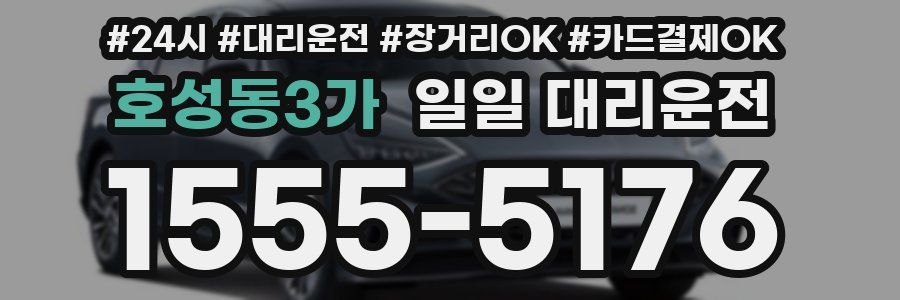 호성동3가 일일 대리운전