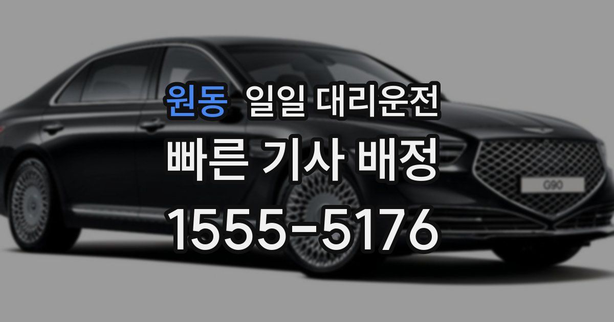 원동 일일 대리운전