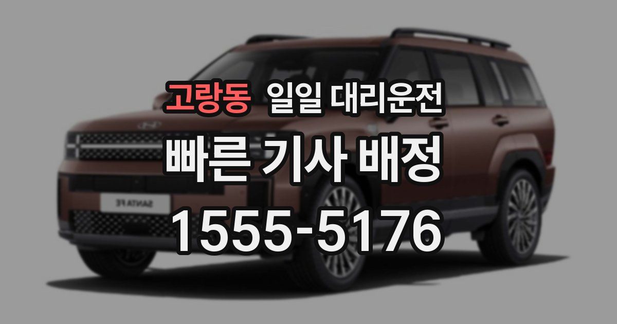 고랑동 일일 대리운전