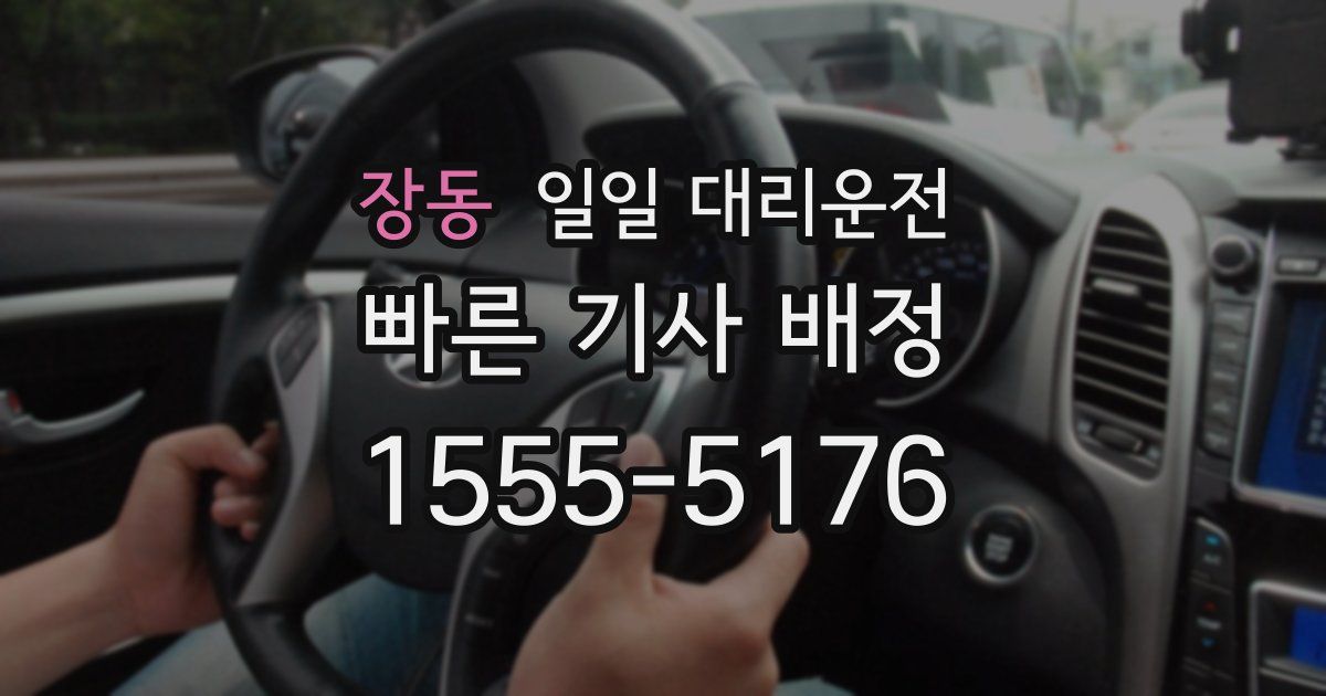 장동 일일 대리운전