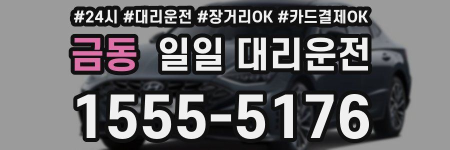 금동 일일 대리운전
