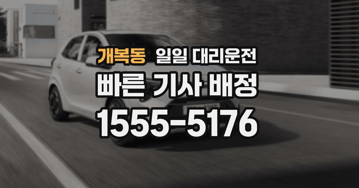 개복동 일일 대리운전