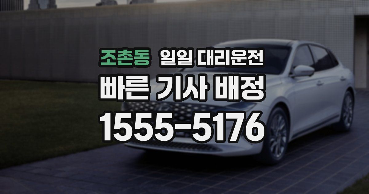 조촌동 일일 대리운전