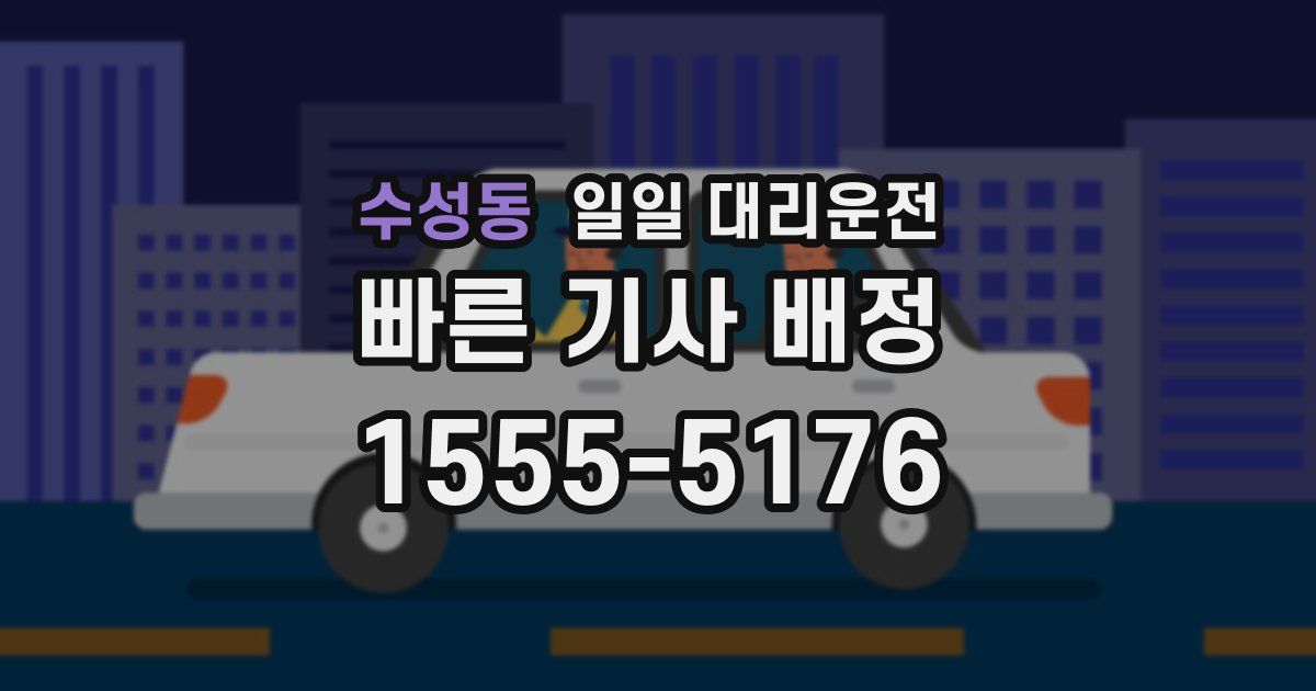 수성동 일일 대리운전