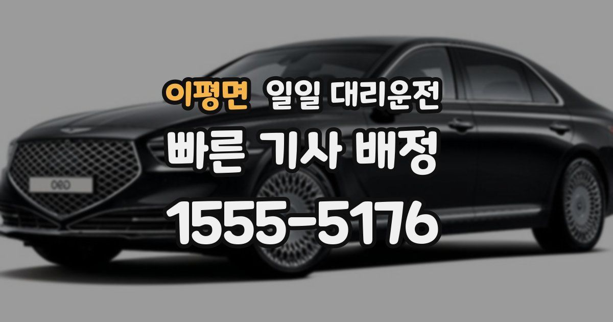 이평면 일일 대리운전