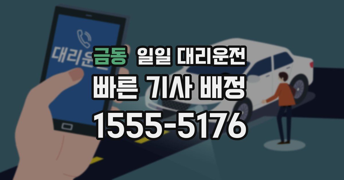 금동 일일 대리운전