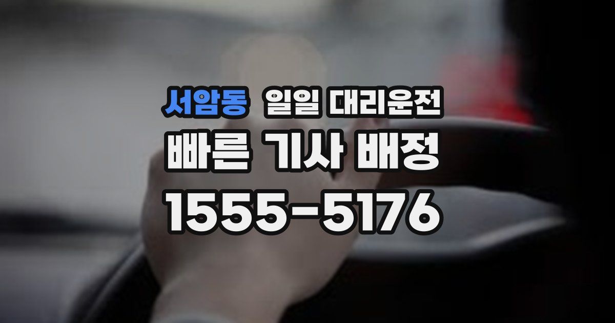 서암동 일일 대리운전