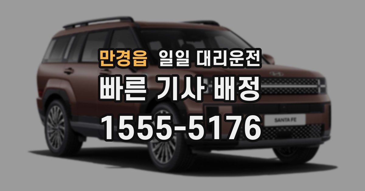 만경읍 일일 대리운전
