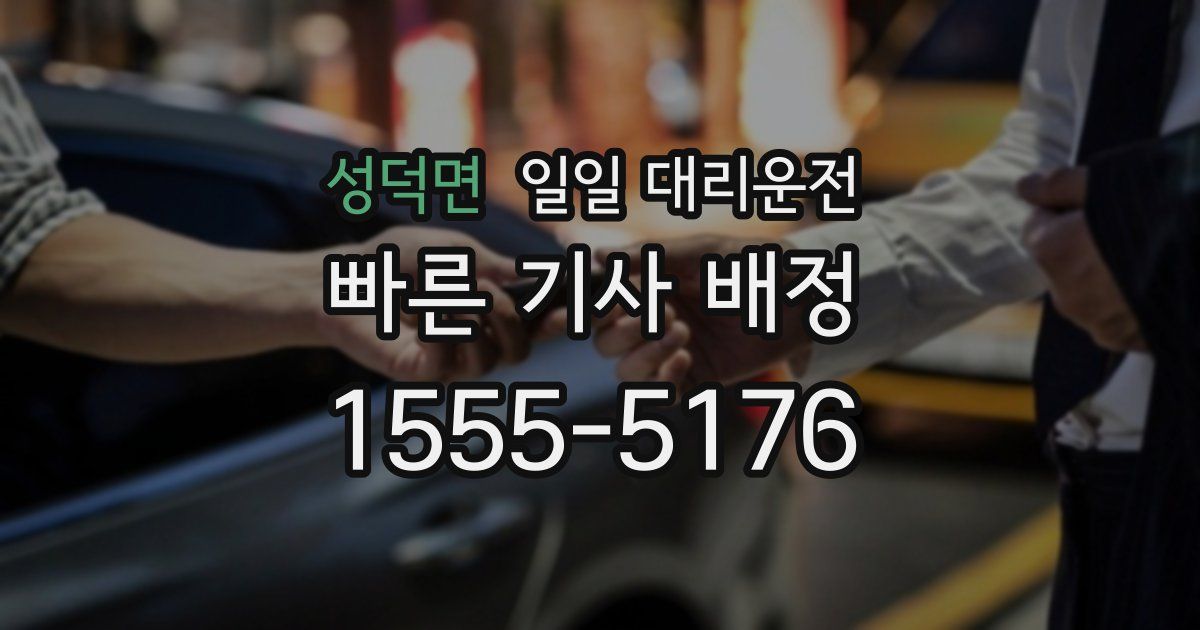 성덕면 일일 대리운전
