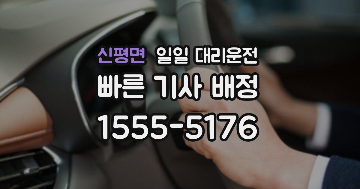 신평면 일일 대리운전