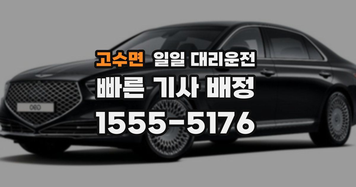 고수면 일일 대리운전