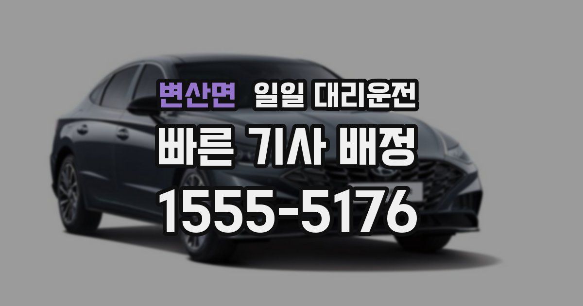 변산면 일일 대리운전