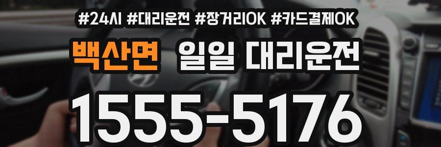 백산면 일일 대리운전