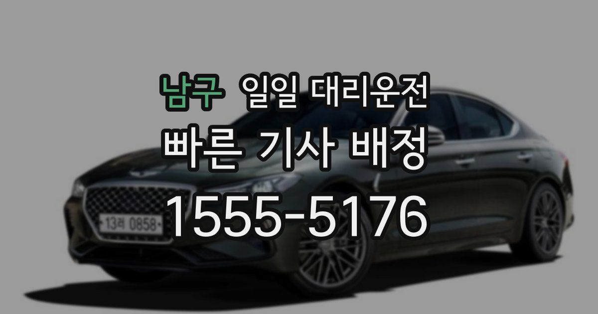 남구 일일 대리운전