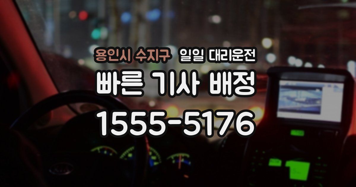 용인시 수지구 일일 대리운전