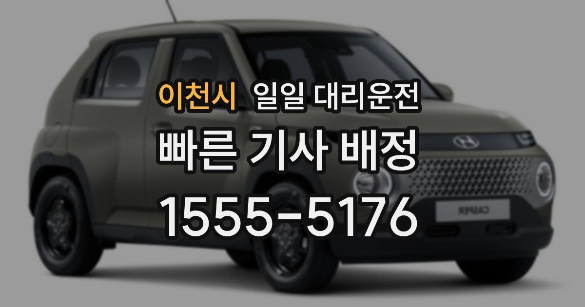 이천시 일일 대리운전