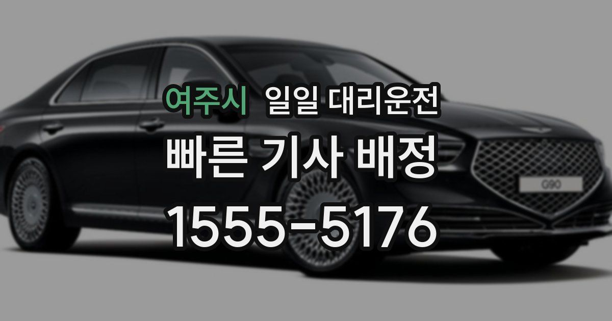 여주시 일일 대리운전