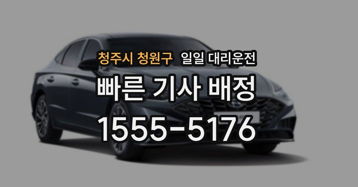 청주시 청원구 일일 대리운전