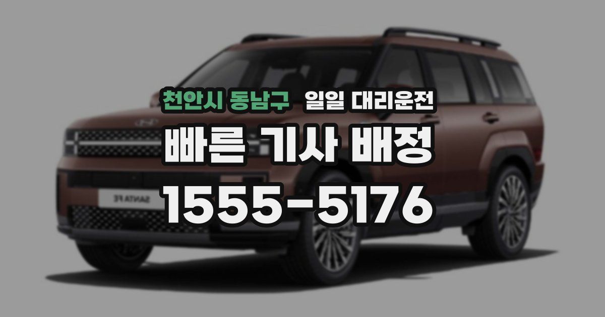 천안시 동남구 일일 대리운전