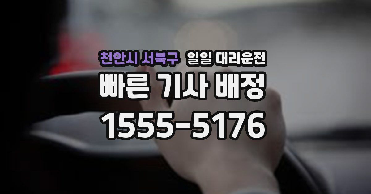 천안시 서북구 일일 대리운전