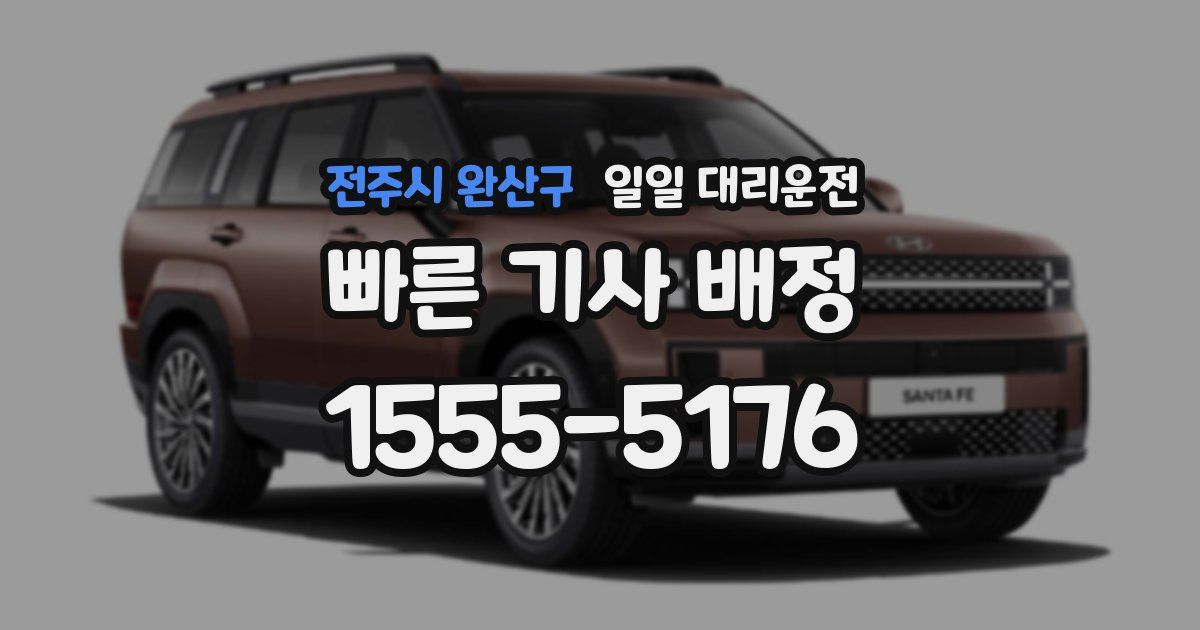 전주시 완산구 일일 대리운전