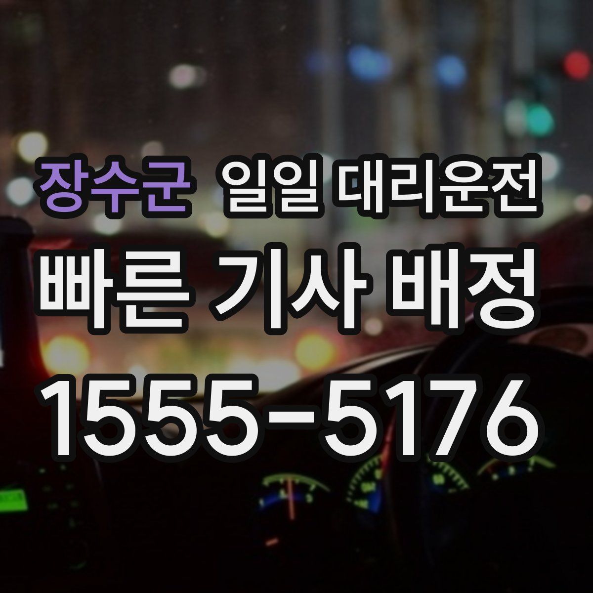 장수군 일일 대리운전