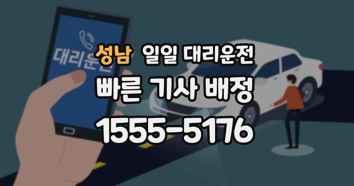 성남 일일 대리운전
