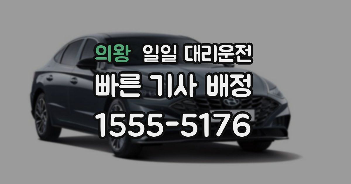 의왕 일일 대리운전