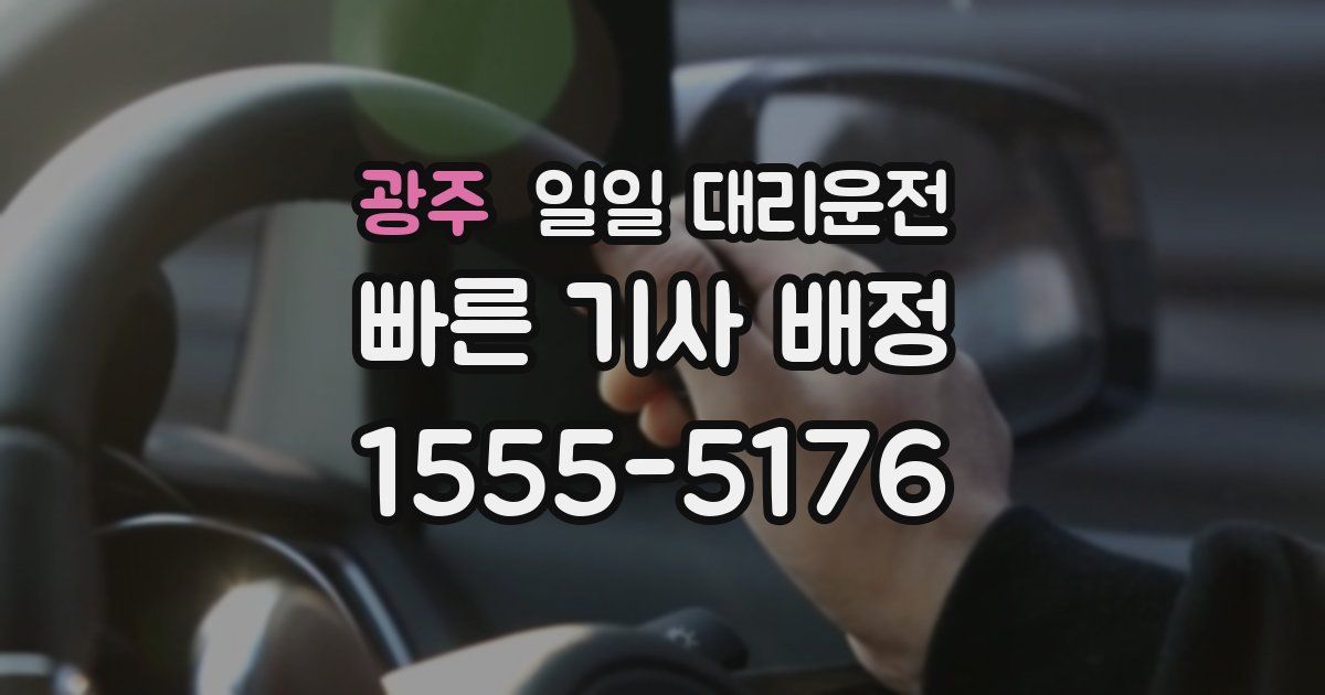 광주 일일 대리운전