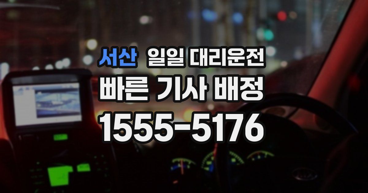 서산 일일 대리운전