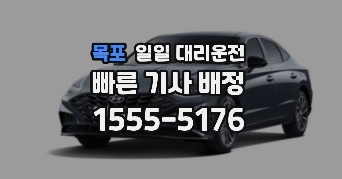 목포 일일 대리운전