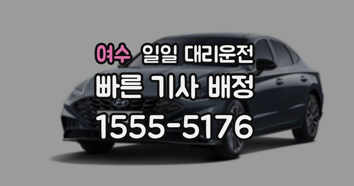 여수 일일 대리운전