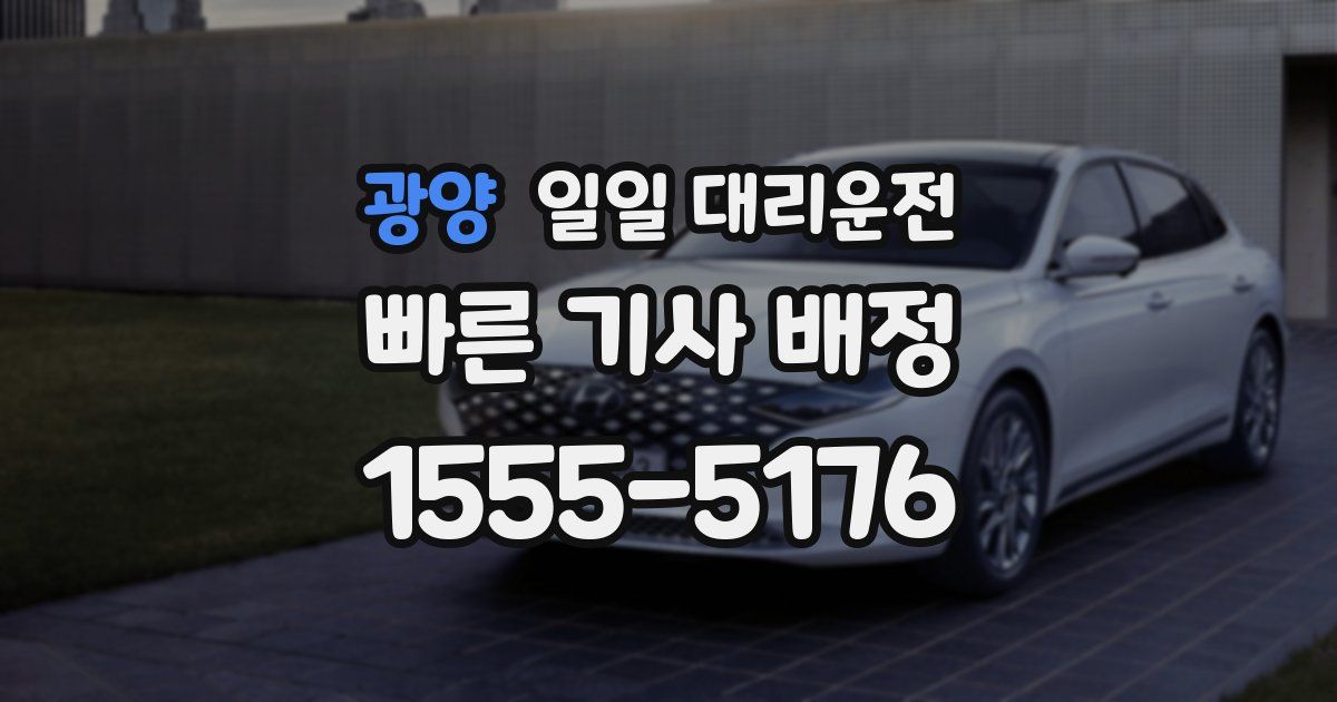 광양 일일 대리운전