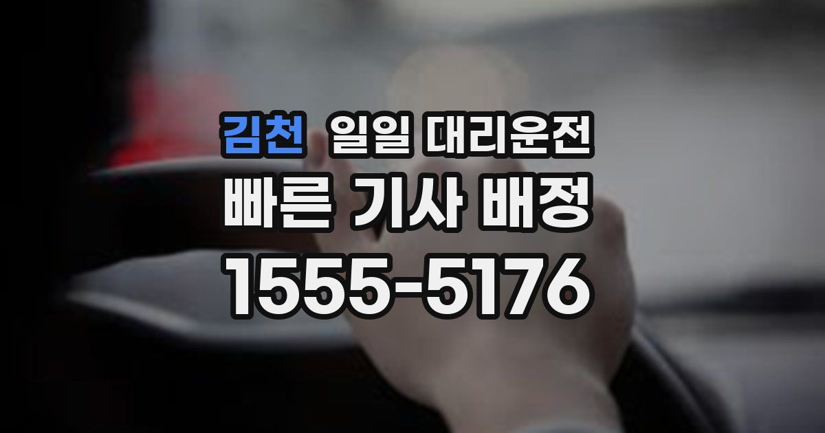 김천 일일 대리운전