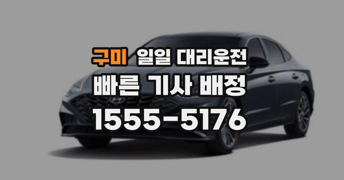 구미 일일 대리운전