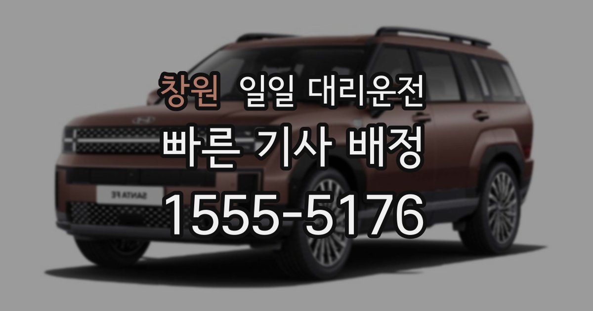 창원 일일 대리운전