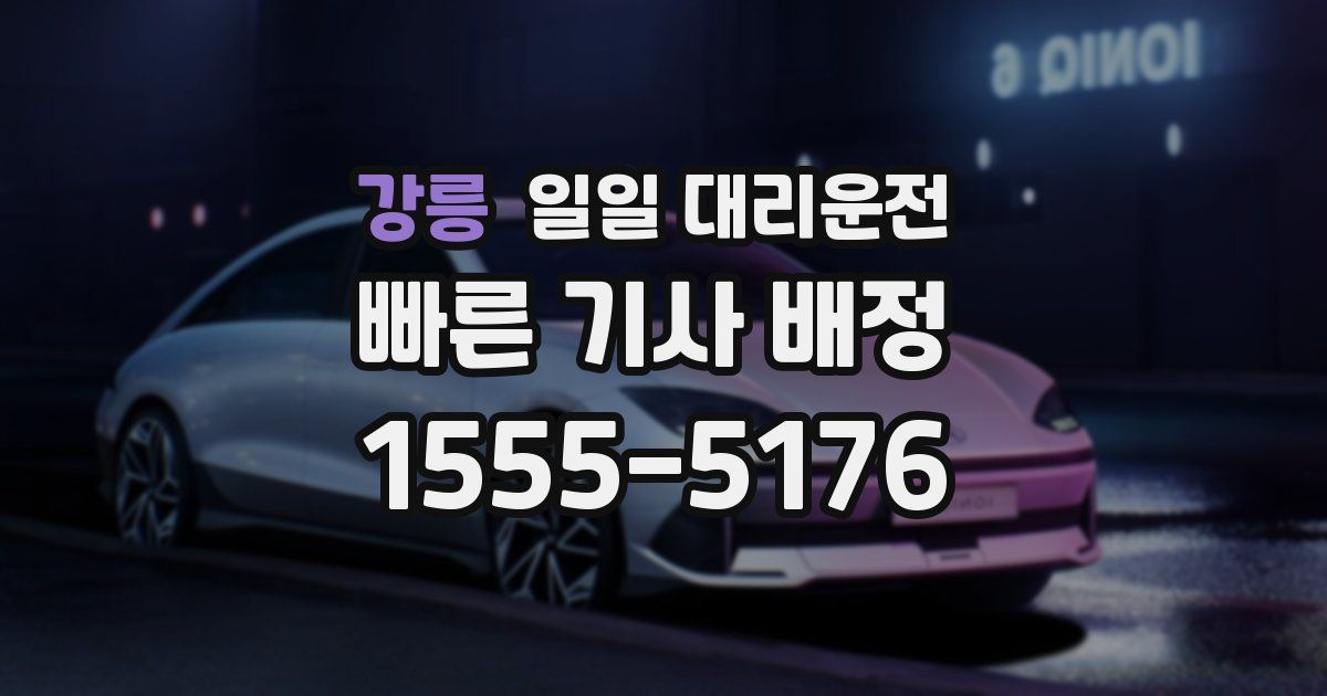 강릉 일일 대리운전