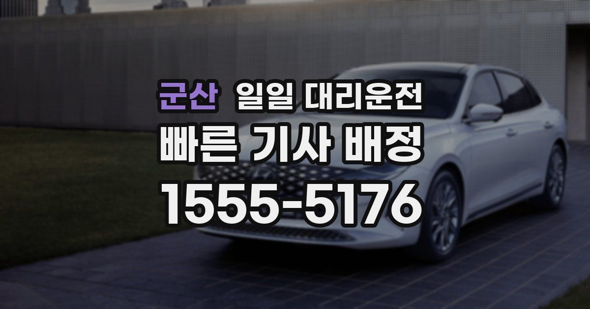 군산 일일 대리운전