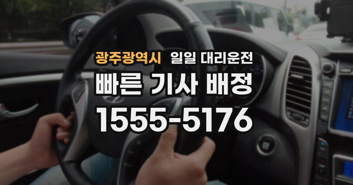 광주광역시 일일 대리운전