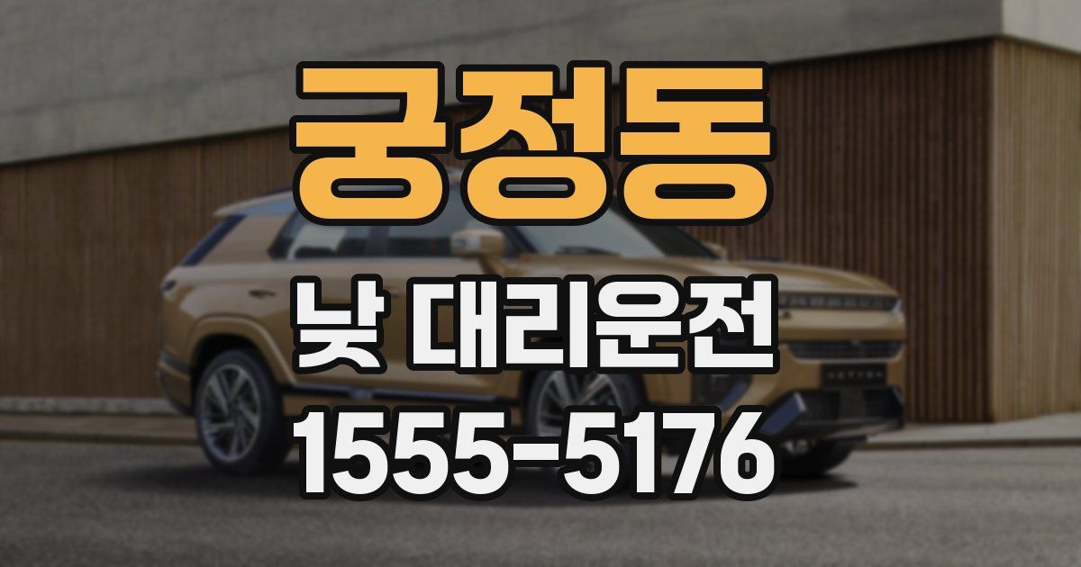 궁정동 낮 대리운전
