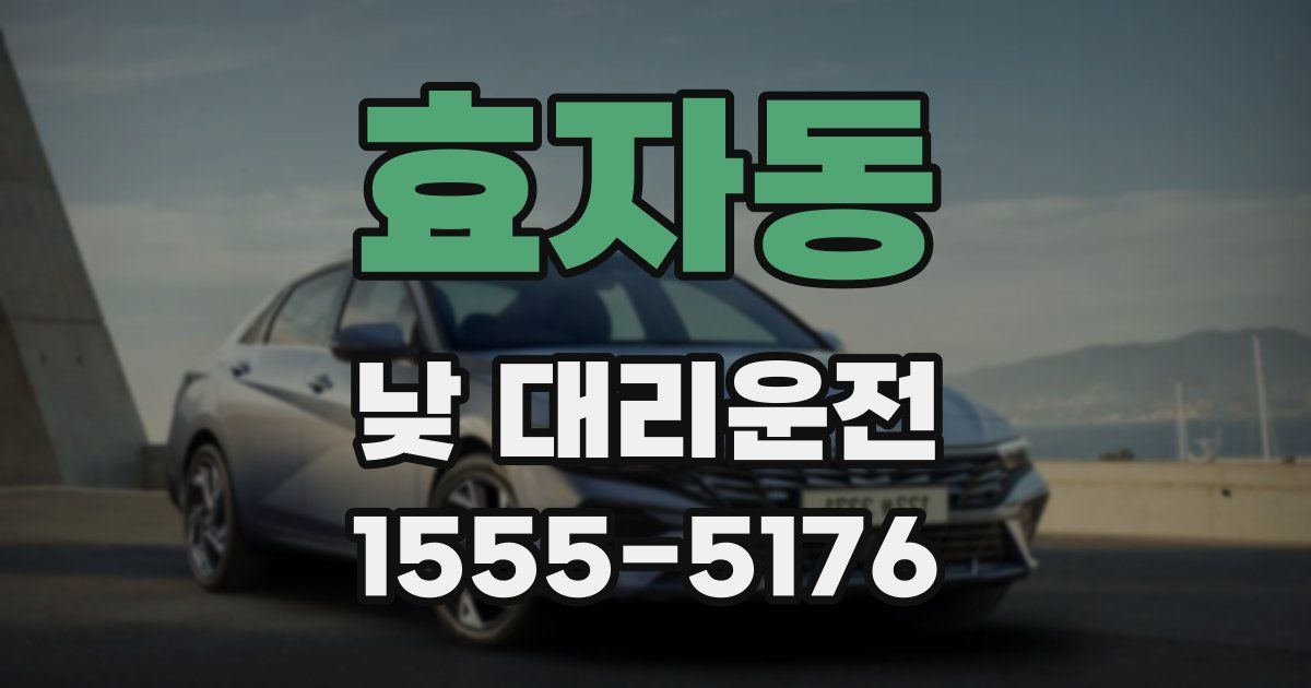 효자동 낮 대리운전