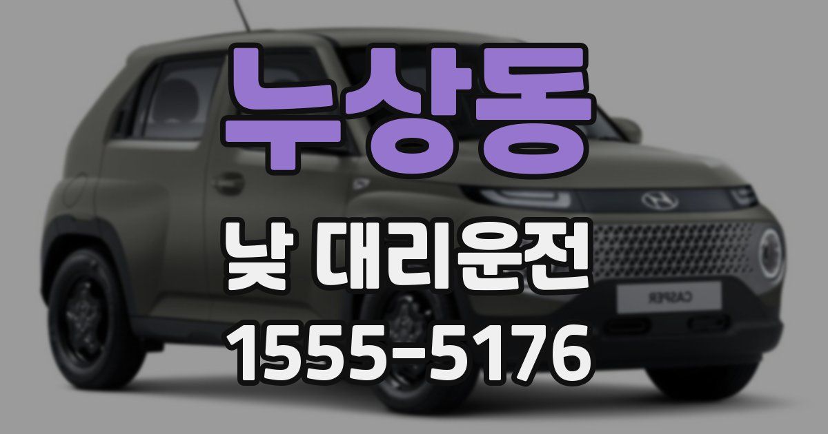 누상동 낮 대리운전