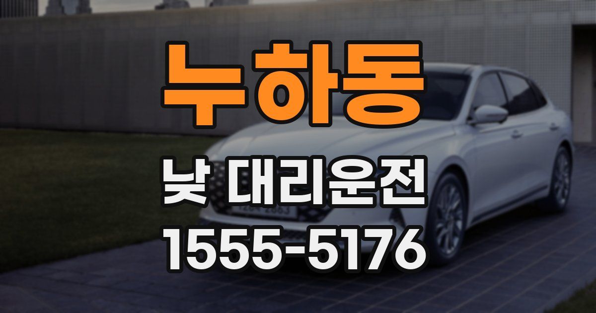 누하동 낮 대리운전