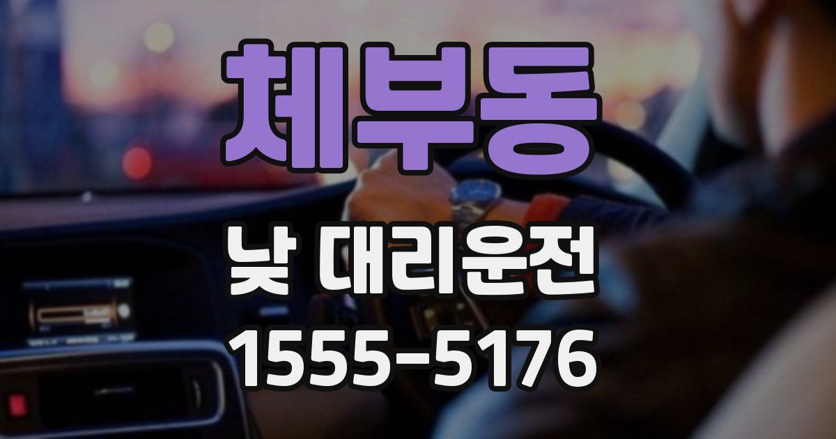 체부동 낮 대리운전