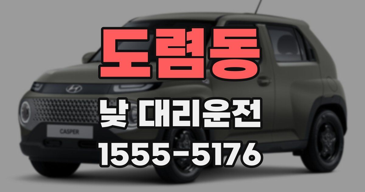 도렴동 낮 대리운전